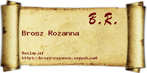 Brosz Rozanna névjegykártya